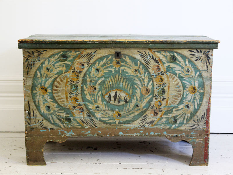 A Late 19th Century Painted Provençal Blanket Chest