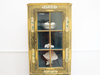 Early 19th C Chinoiserie Glass Fronted Standing Corner Cupboard