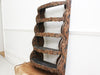 Ornate Antique French Folk Art Shelves with Intricate Pine Seed Decoration