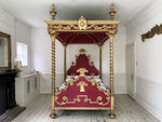 A Rare & Magnificent Late 18th C Italian Four Post Tester Bed - European Decorative Furniture uk - Antique Furniture uk - Streett Marburg