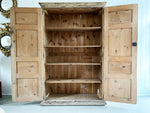 An Early 19th C Spanish Cupboard with Unusual Linenfold Panels
