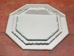 Three Vintage French Hexagonal Mirrored Trays I443