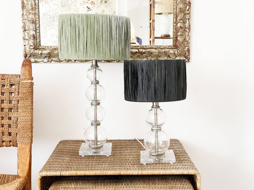 A 1970's Glass Ball Table Light - Large