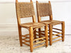 A Set of Four Mid Century Spanish Rope and Wood Chairs - Vintage Furniture London - Streett Marburg