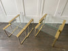 Two Pairs of 1970's French Brass Nesting Side Tables