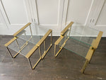 Two Pairs of 1970's French Brass Nesting Side Tables