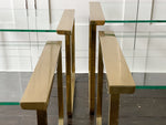 Two Pairs of 1970's French Brass Nesting Side TablesTwo Pairs of 1970's French Brass Nesting Side Tables