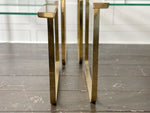 Two Pairs of 1970's French Brass Nesting Side Tables