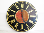 Very Large French 1920's Painted Metal Clock Face