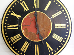 Very Large French 1920's Painted Metal Clock Face