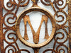 A Pair of Victorian Cast Iron Decorative Panels with Initial M