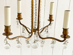 A 1920's Brass & Glass French Chandelier of Exceptional Quality