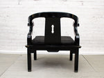 A James Mont 1960's Horseshoe Lacquered Chinoiserie Armchair