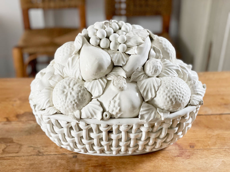 A 1960s Casa Pupo White Ceramic Fruit Bowl