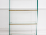 A 1960's Belgian Shop Glass Etagere with Brass Fittings