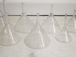 Decorative French 1920's Glass Funnels in Various Sizes