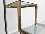 1970's Brass & Smoked Metal Large Etagere by Guy Lefevre for Maison Jansen