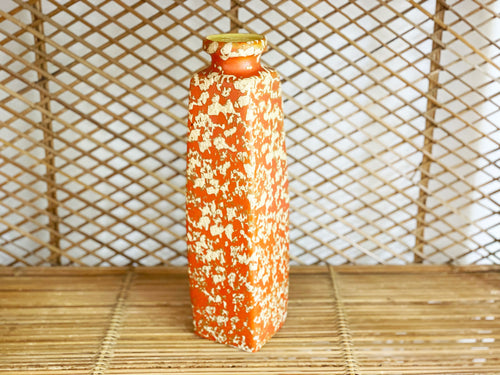 A Red & Yellow Textured 1970's Hungarian Ceramic Vase - No3