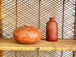 A Red & Yellow Textured 1970's Hungarian Ceramic Vase - No2