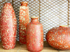 A Red & Yellow Textured 1970's Hungarian Ceramic Vase - No3