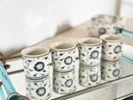 A 1960's Japanese Blue & Cream Tea Set