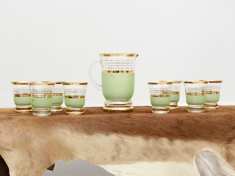 Vintage green glasses deals