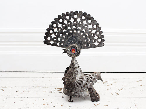 A 1960's Mexican Brutalist Metal Chicken Sculpture