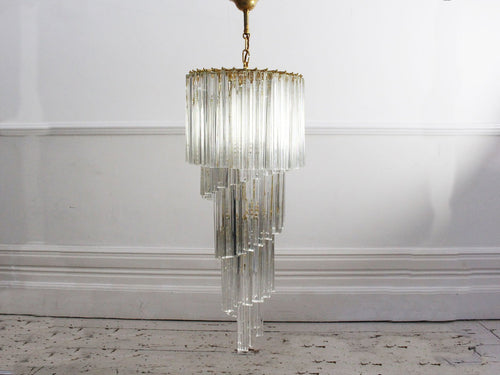 A 1970's Murano Glass Spiral Chandelier by Venini