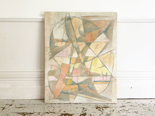 A 1970's Abstract Oil on Canvas from Florence School of Art
