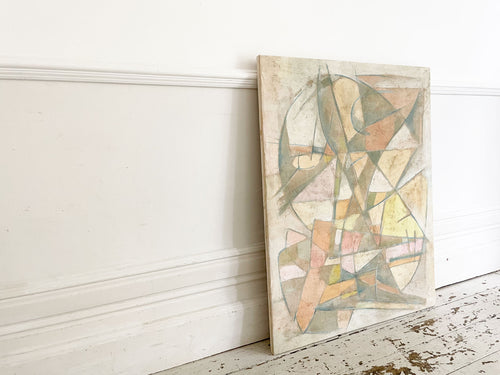 A 1970's Abstract Oil on Canvas from Florence School of Art