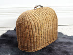 A Charming 1920's Wicker Cat or Small Dog Carrying Basket