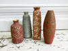Four Textured 1970's Hungarian Ceramic Vases