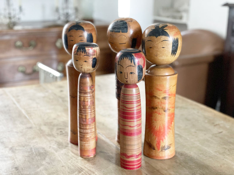 Antique Japanese Kokeshi Dolls - Medium