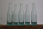 Vintage French Green Glass Brasserie Bottles