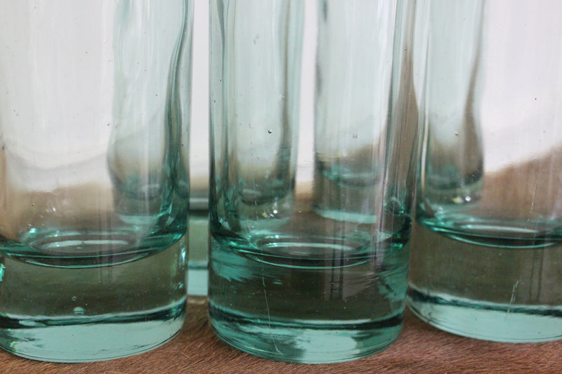 Vintage French Green Glass Brasserie Bottles