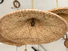 Mid Century Indonesian Rattan Hat Lights - Large