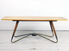 A 1950's Heals maple wood and brass inlay coffee table