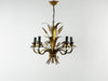 A French 1960's gold wheatsheaf chandelier