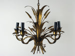 A French 1960's gold wheatsheaf chandelier