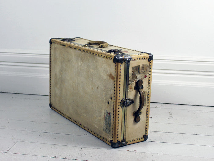 A Large Vellum Trunk with Studwork