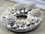 A Cream Ceramic Floral Wreath