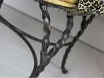 Pair 1950's Wrought Iron Leopard Chairs