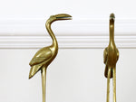Pair of French brass flamingo statue letter holders